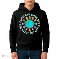 Earth Day Cute Children Around The World Kids Hoodie thumb 4