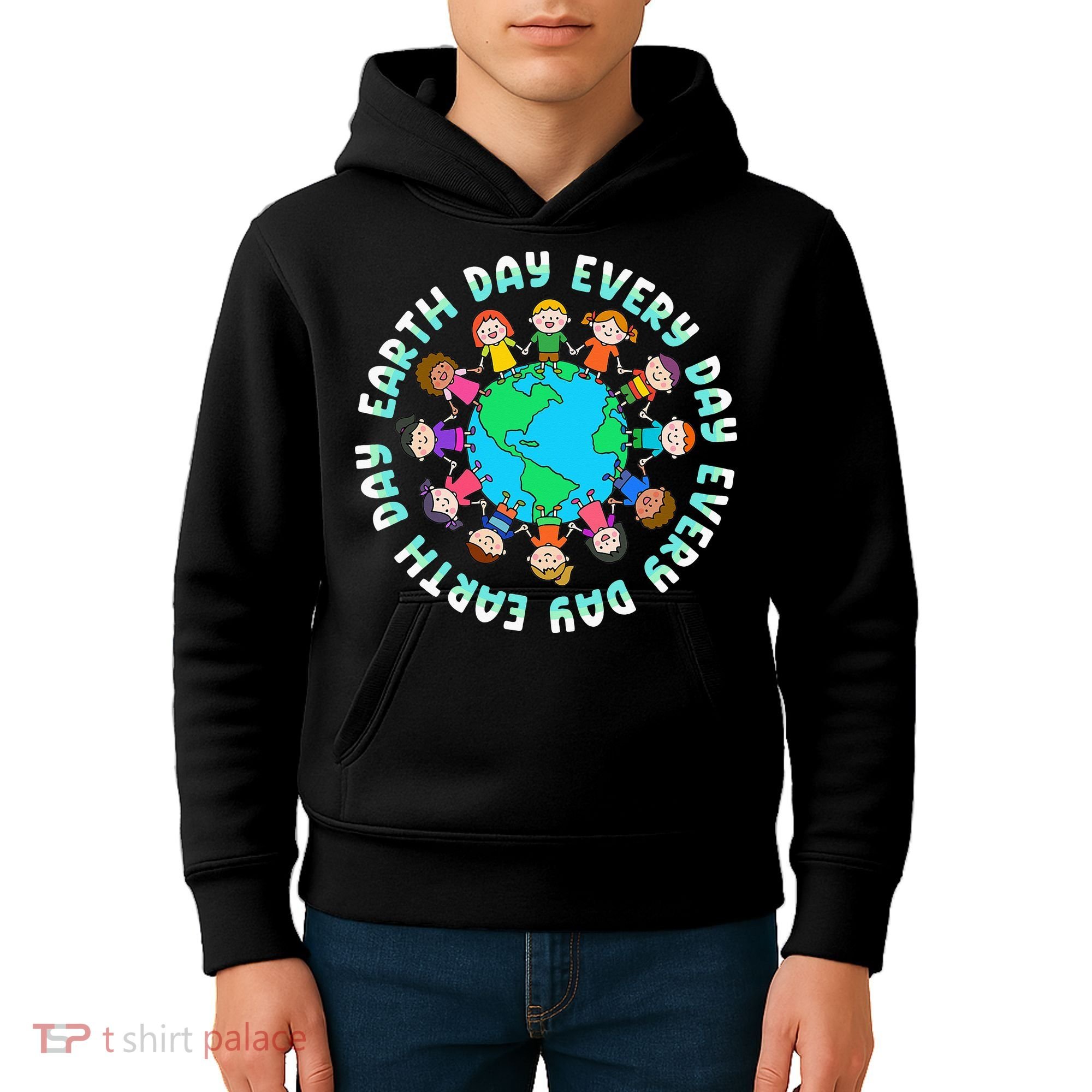 Earth Day Cute Children Around The World Kids Hoodie