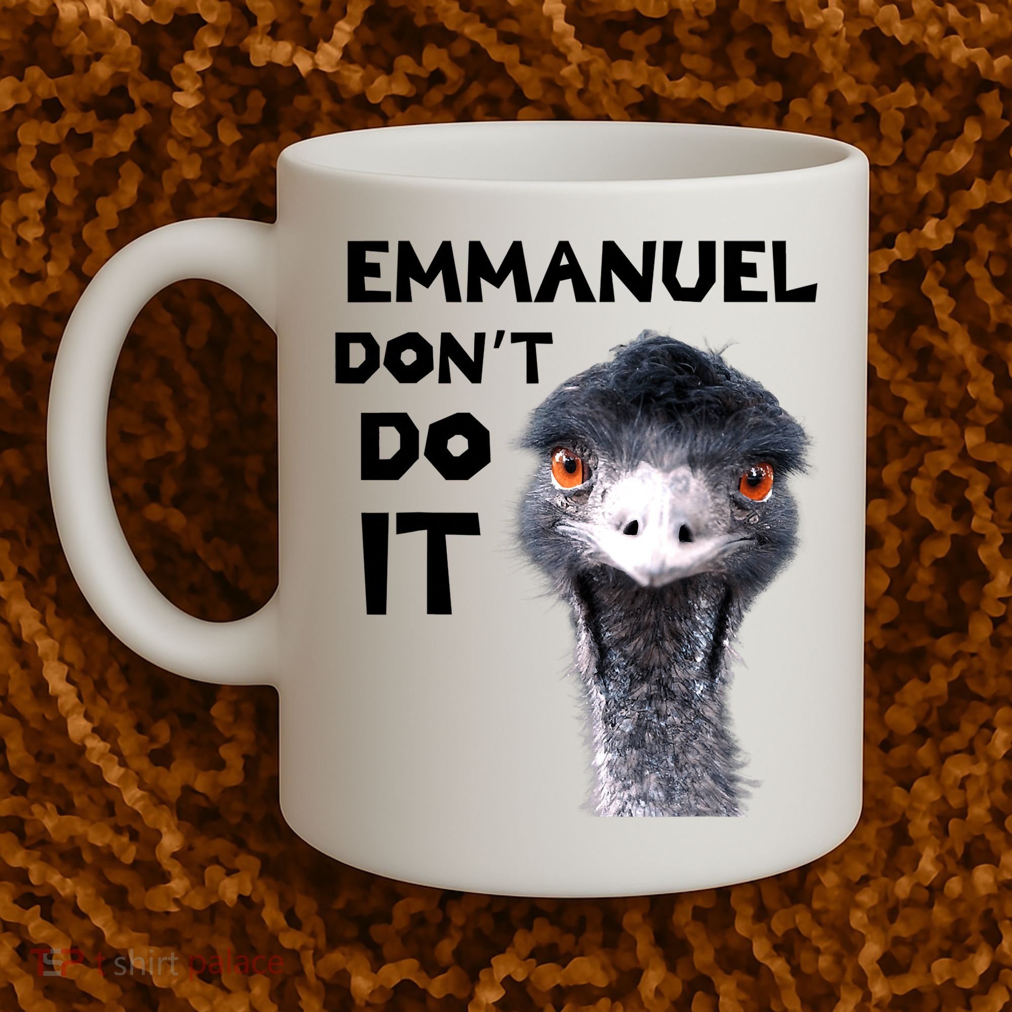 Emmanuel Don't Do It Viral Emu Coffee Mug