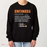 Engineer Definition Description Hilarious Engineering Gift Women's Sweatshirt thumb 0