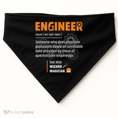Engineer Definition Description Hilarious Engineering Gift USA-Made Doggie Bandana