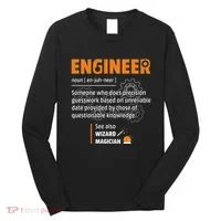 Engineer Definition Description Hilarious Engineering Gift Long Sleeve Shirt thumb 0
