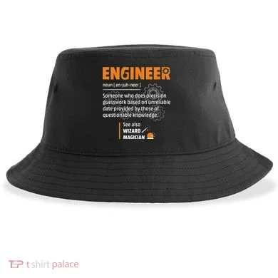 Engineer Definition Description Hilarious Engineering Gift Sustainable Bucket Hat