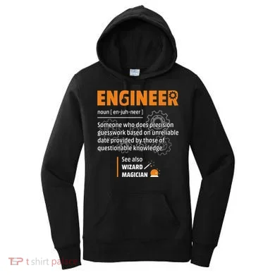 Engineer Definition Description Hilarious Engineering Gift Women's Hoodie