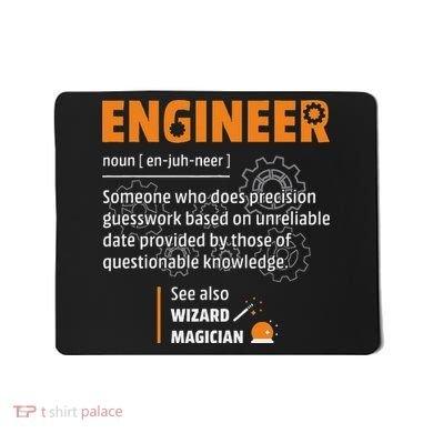Engineer Definition Description Hilarious Engineering Gift Mousepad