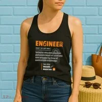 Engineer Definition Description Hilarious Engineering Gift Women's Tank Top thumb 2