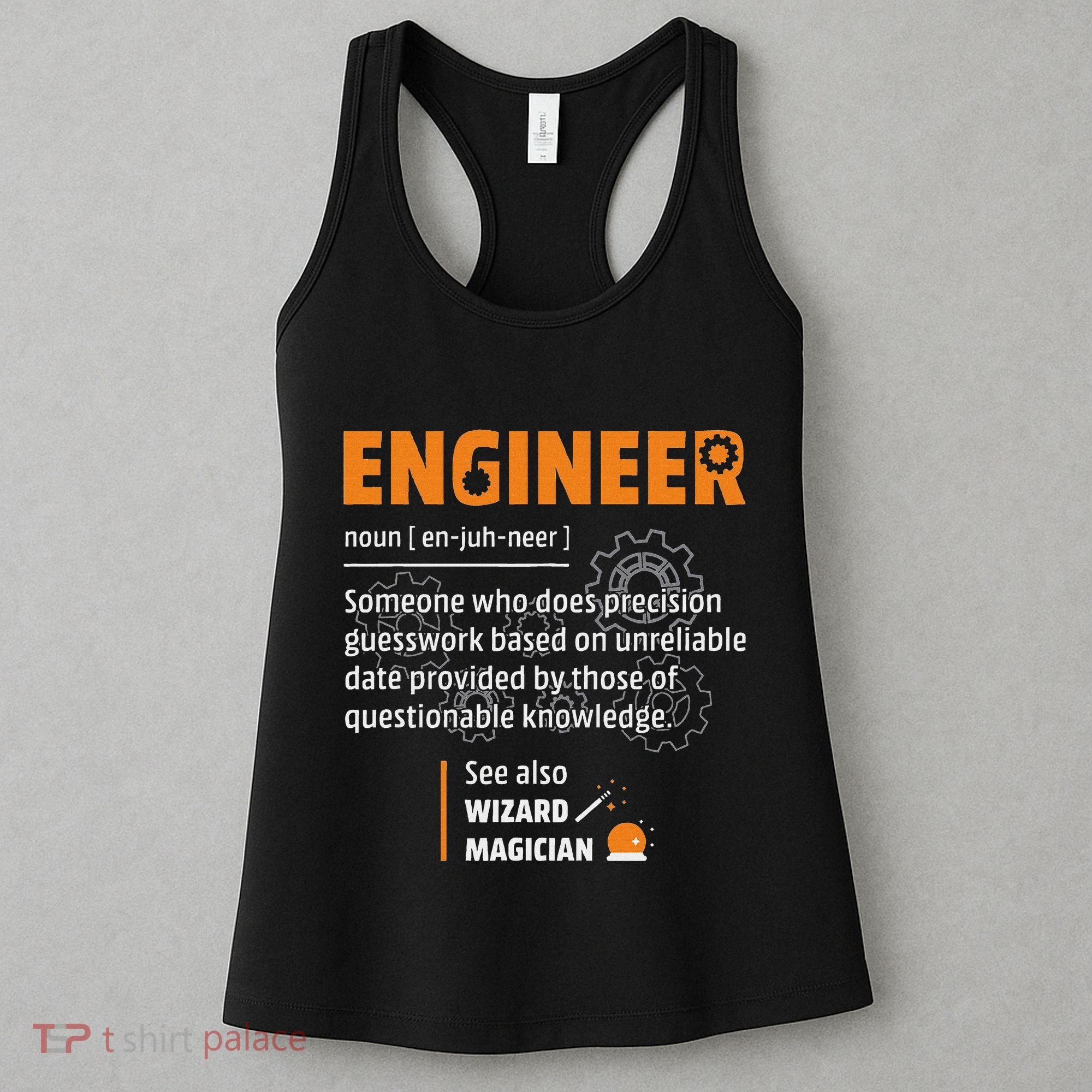 Engineer Definition Description Hilarious Engineering Gift Women's Tank Top