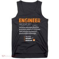 Engineer Definition Description Hilarious Engineering Gift Tank Top thumb 0
