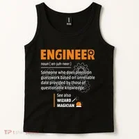Engineer Definition Description Hilarious Engineering Gift Tank Top thumb 2