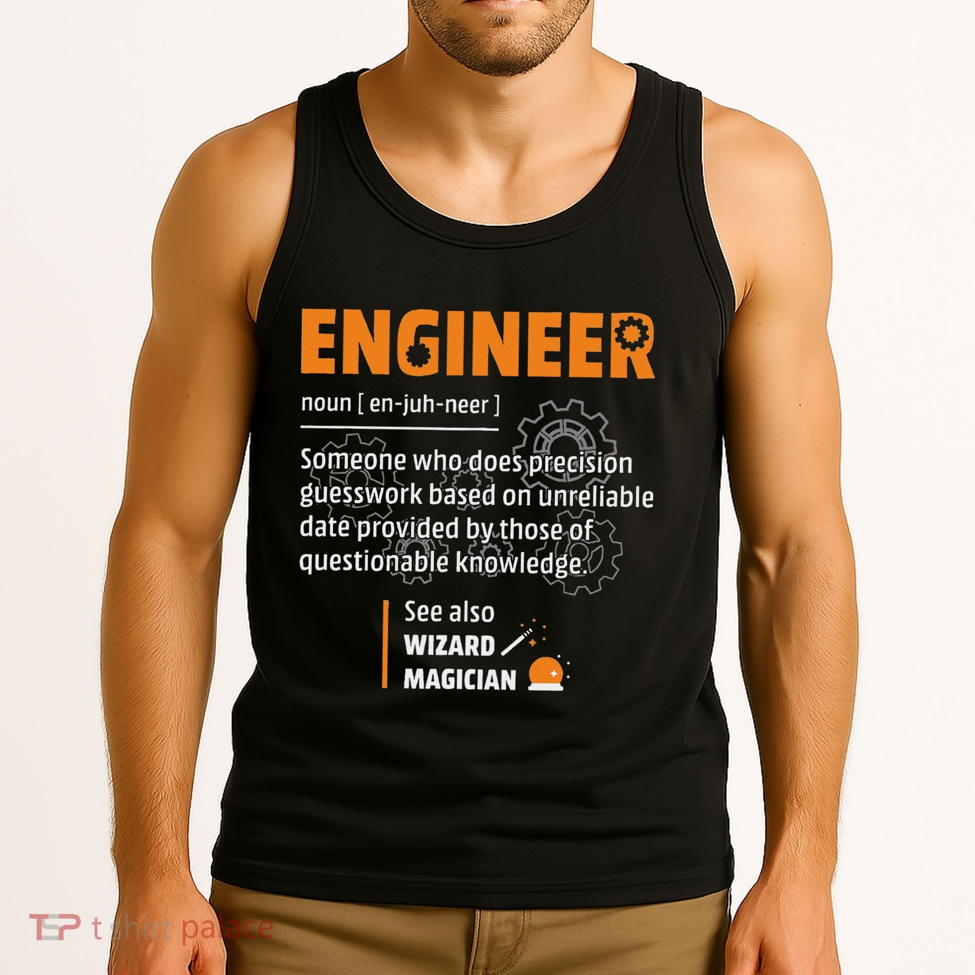 Engineer Definition Description Hilarious Engineering Gift Tank Top