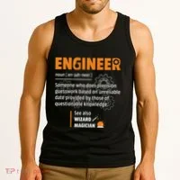 Engineer Definition Description Hilarious Engineering Gift Tank Top thumb 3