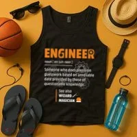 Engineer Definition Description Hilarious Engineering Gift Tank Top thumb 4