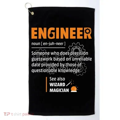 Engineer Definition Description Hilarious Engineering Gift Golf Towel