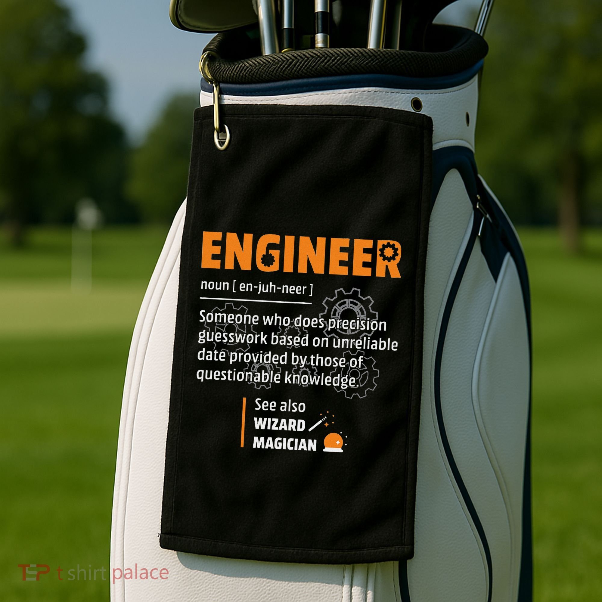 Engineer Definition Description Hilarious Engineering Gift Golf Towel