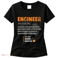 Engineer Definition Description Hilarious Engineering Gift Women's T-Shirt thumb 0