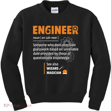 Engineer Definition Description Hilarious Engineering Gift Kids Sweatshirt