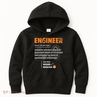 Engineer Definition Description Hilarious Engineering Gift Kids Hoodie
