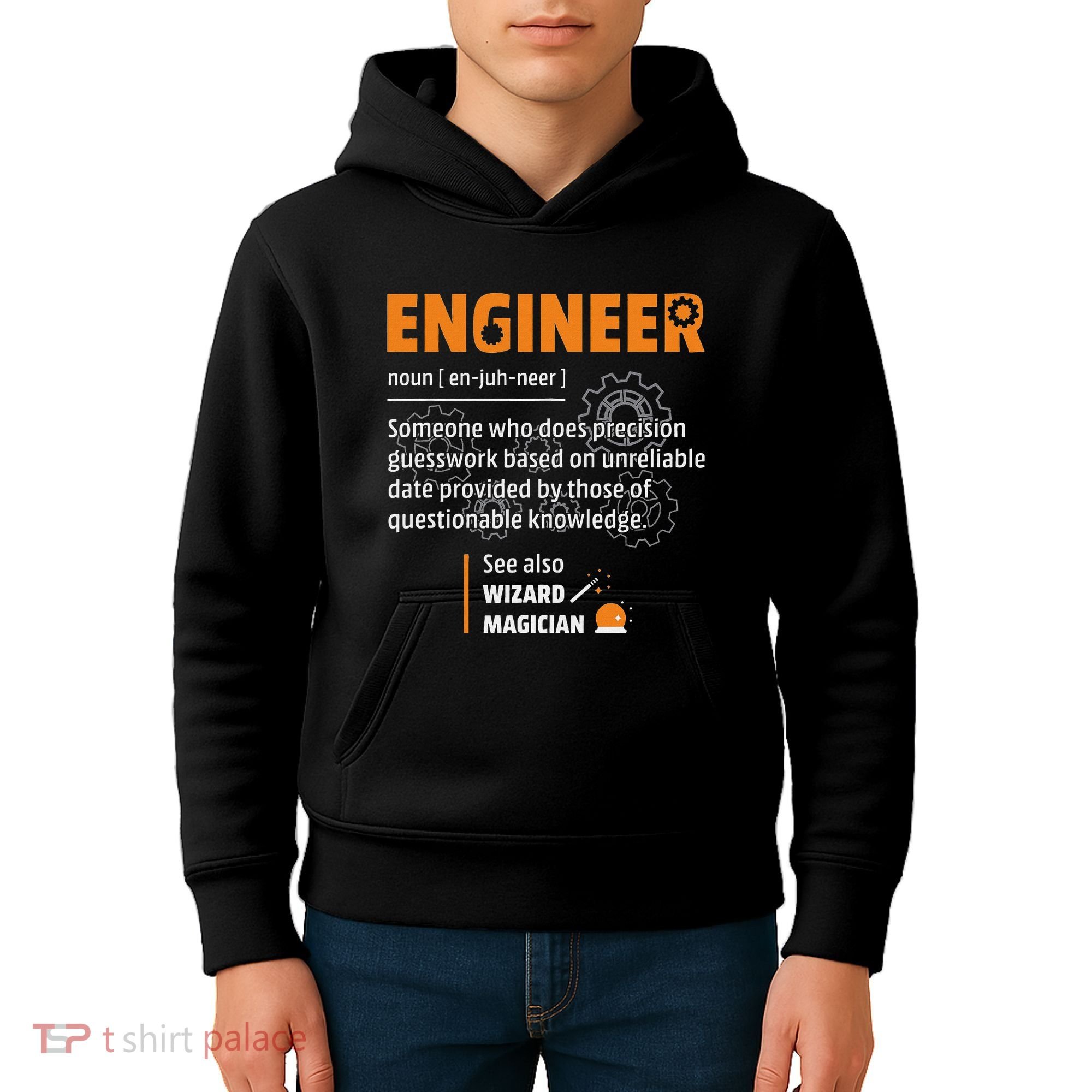 Engineer Definition Description Hilarious Engineering Gift Kids Hoodie