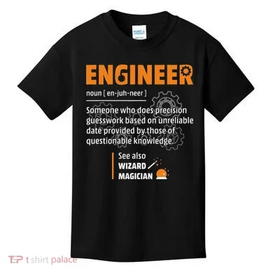 Engineer Definition Description Hilarious Engineering Gift Kids T-Shirt