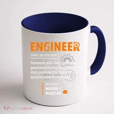 Engineer Definition Description Hilarious Engineering Gift Coffee Mug back