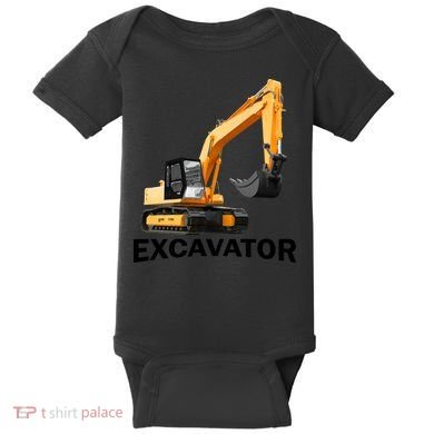 Excavator Design Baby Bodysuit
