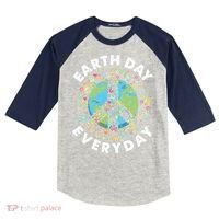 Earth Day Everyday Earth Day Climate Change & Earth Day Kids Colorblock Raglan Jersey thumb 0