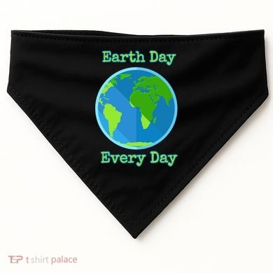 Earth Day Every Day Cute Gift USA-Made Doggie Bandana