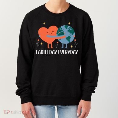 Earth Day Everyday Cute Heart Women's Sweatshirt
