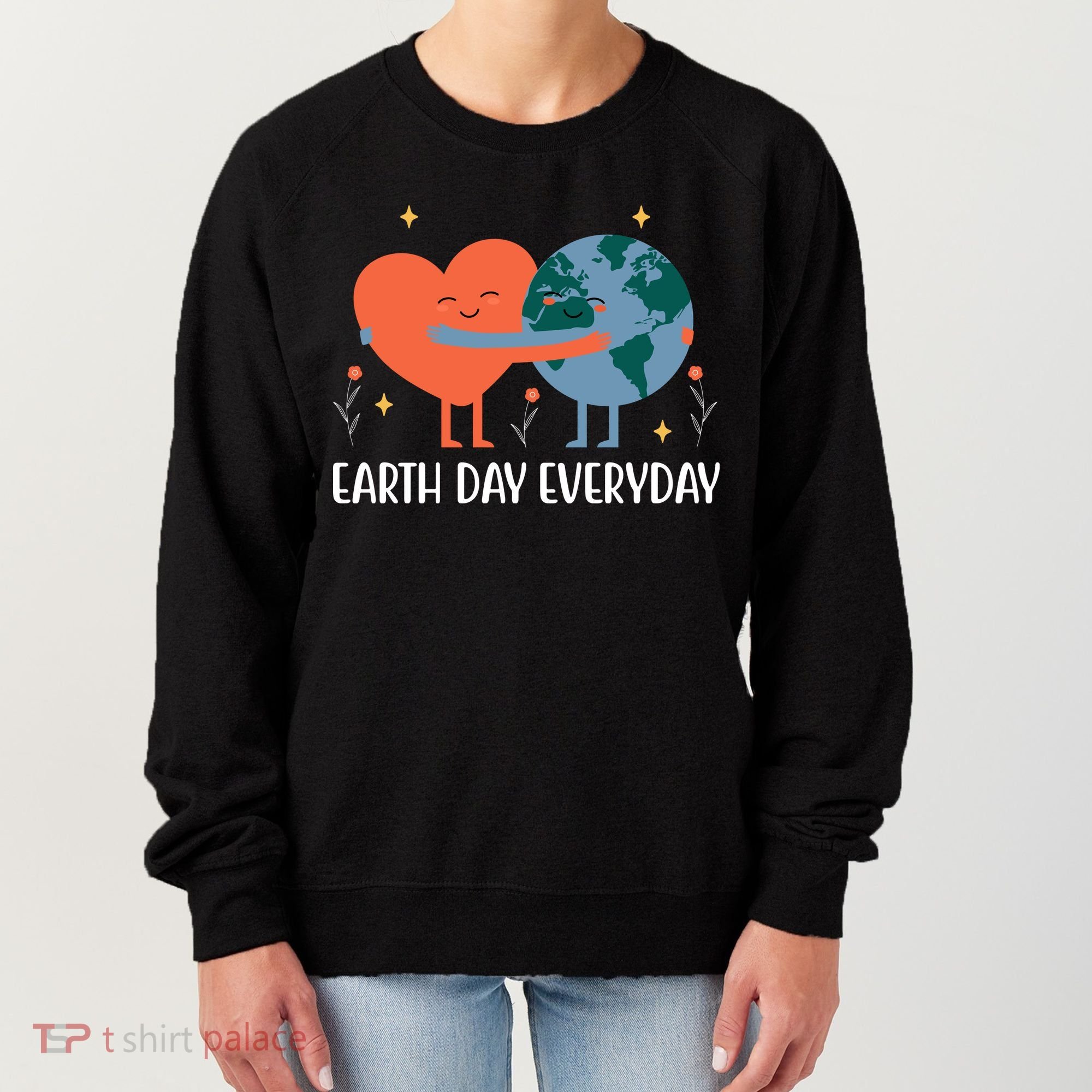 Earth Day Everyday Cute Heart Women's Sweatshirt