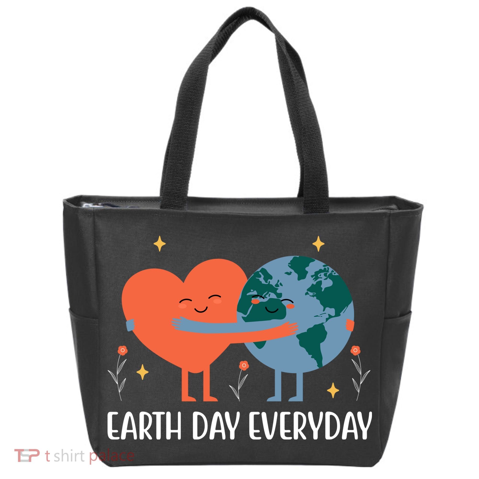 Earth Day Everyday Cute Heart Tote Bag