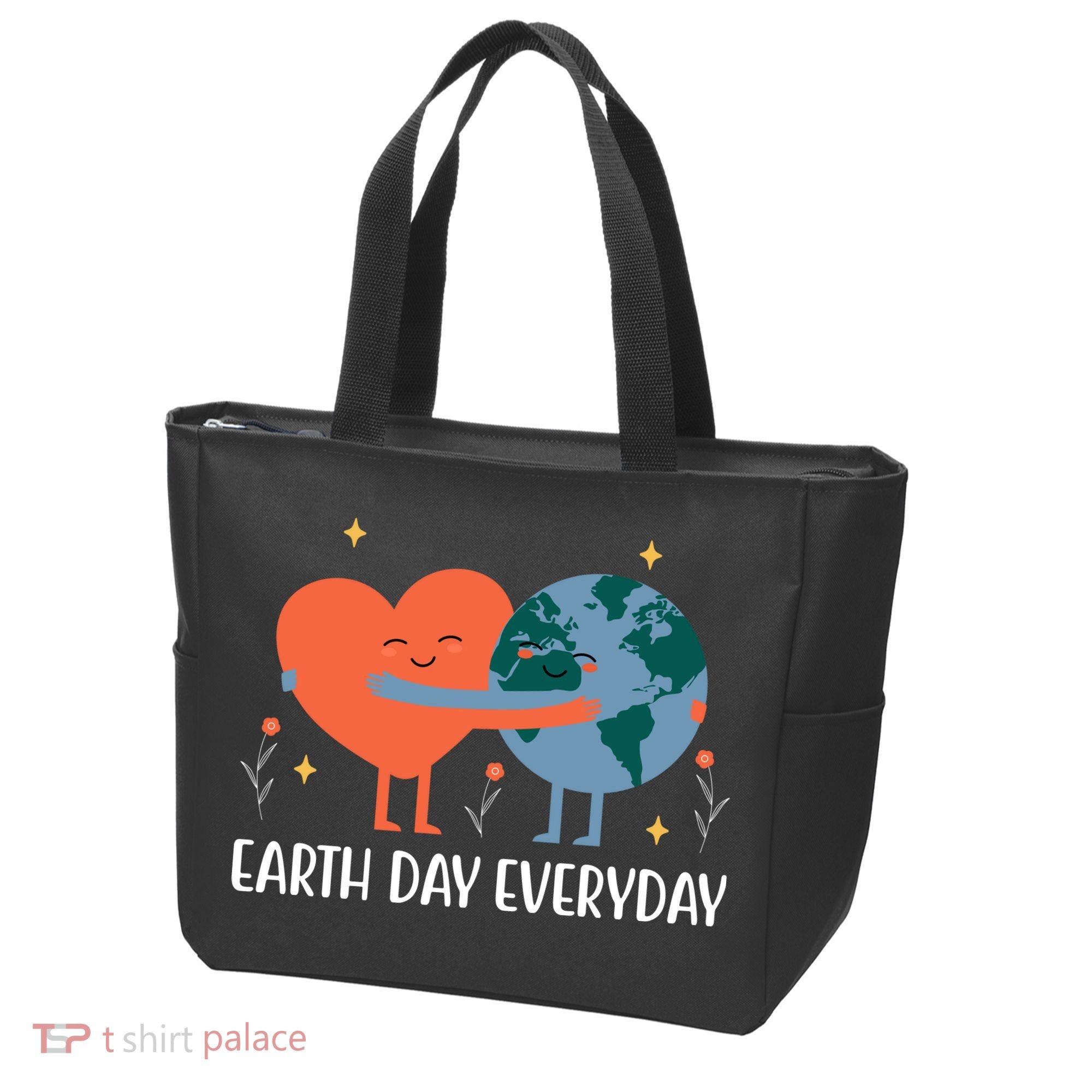 Earth Day Everyday Cute Heart Tote Bag