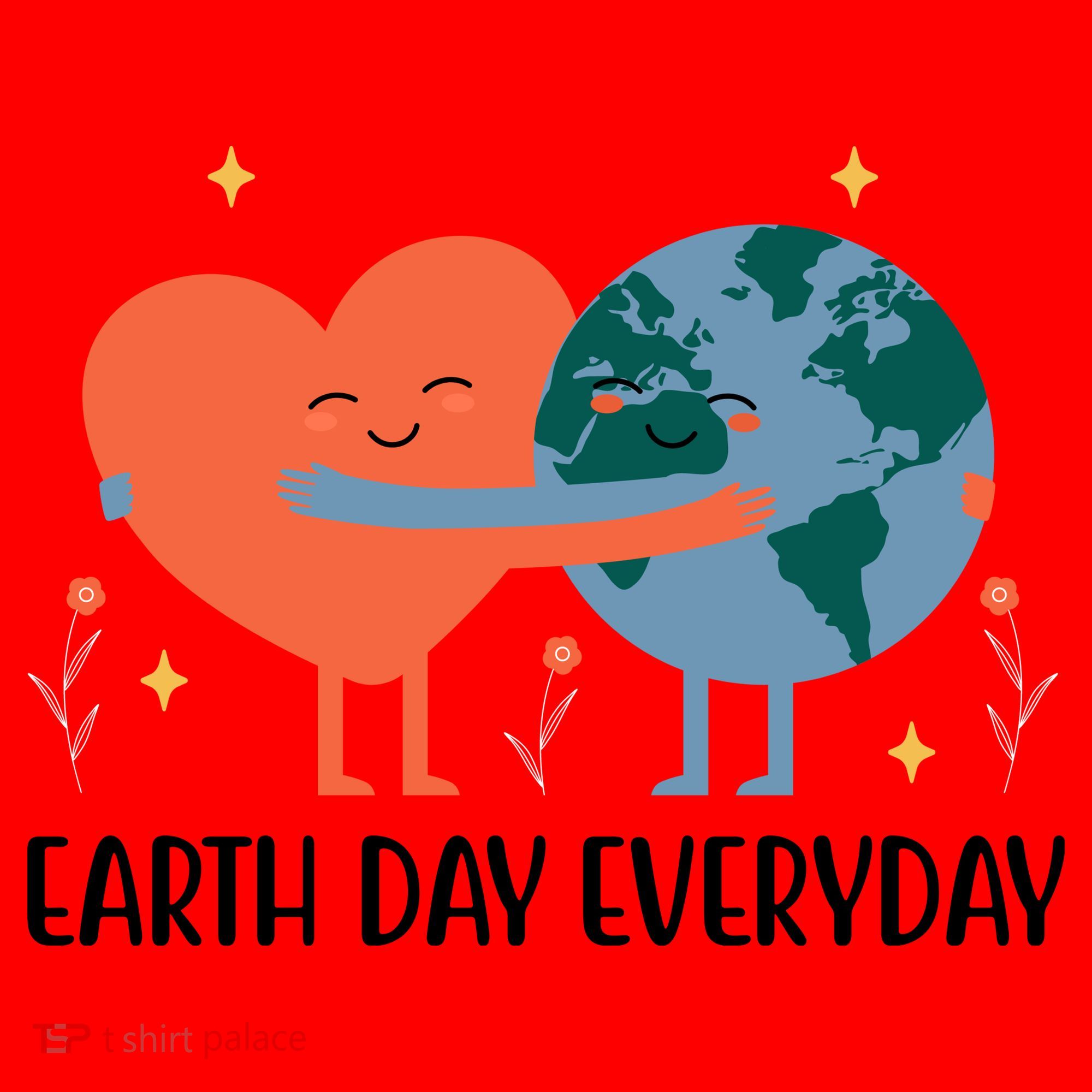 Earth Day Everyday Cute Heart Santa Hat