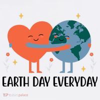 Earth Day Everyday Cute Heart Comfort Colors Garment-Dyed Hooded Sweatshirt thumb 2