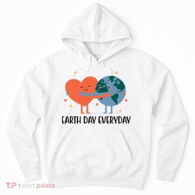 Earth Day Everyday Cute Heart Hoodie