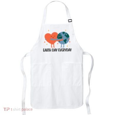 Earth Day Everyday Cute Heart Apron