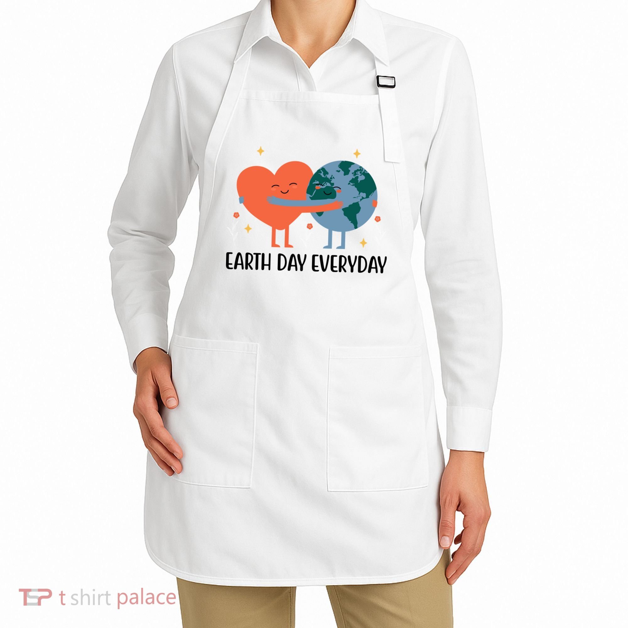 Earth Day Everyday Cute Heart Apron