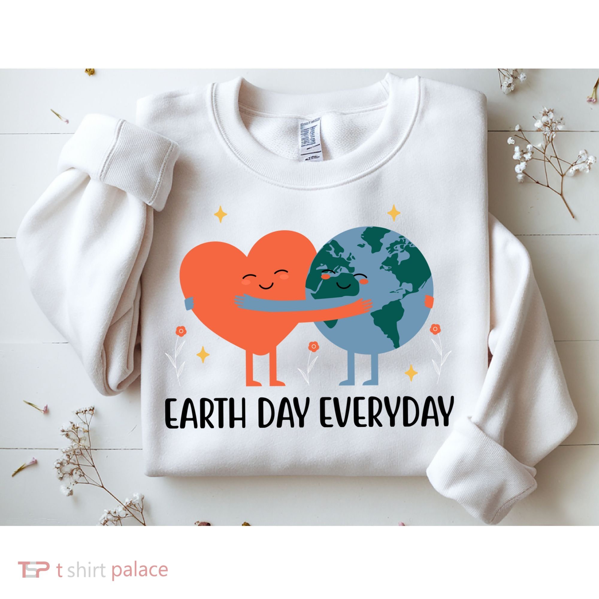 Earth Day Everyday Cute Heart Sweatshirt