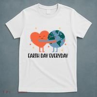 Earth Day Everyday Cute Heart T-Shirt thumb 5