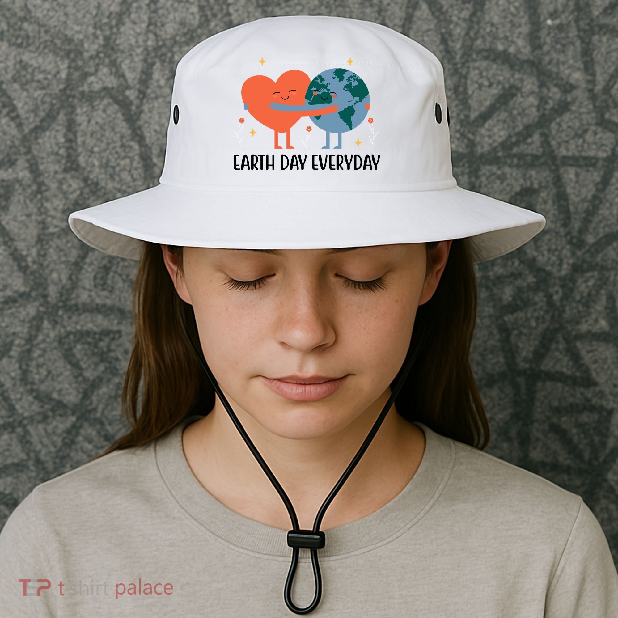 Earth Day Everyday Cute Heart Bucket Hat