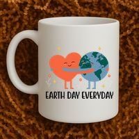 Earth Day Everyday Cute Heart Coffee Mug thumb 2
