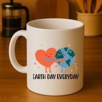 Earth Day Everyday Cute Heart Coffee Mug thumb 4