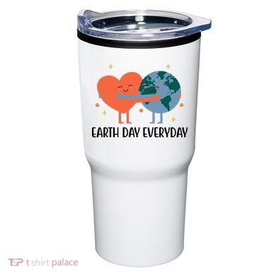 Earth Day Everyday Cute Heart Tumbler