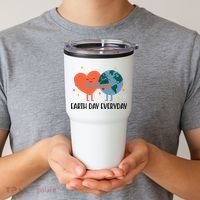 Earth Day Everyday Cute Heart Tumbler thumb 2