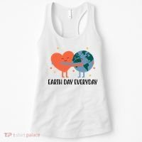 Earth Day Everyday Cute Heart Women's Tank Top thumb 0