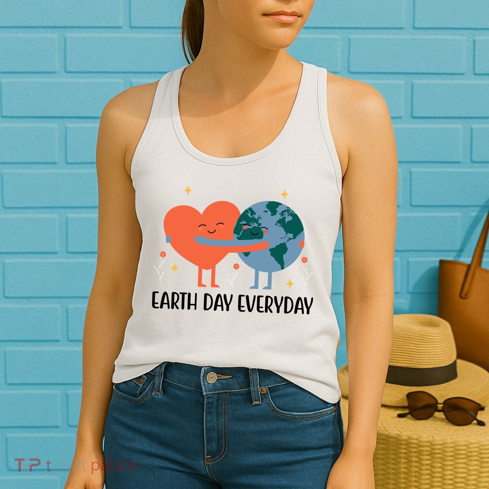 Earth Day Everyday Cute Heart Women's Tank Top