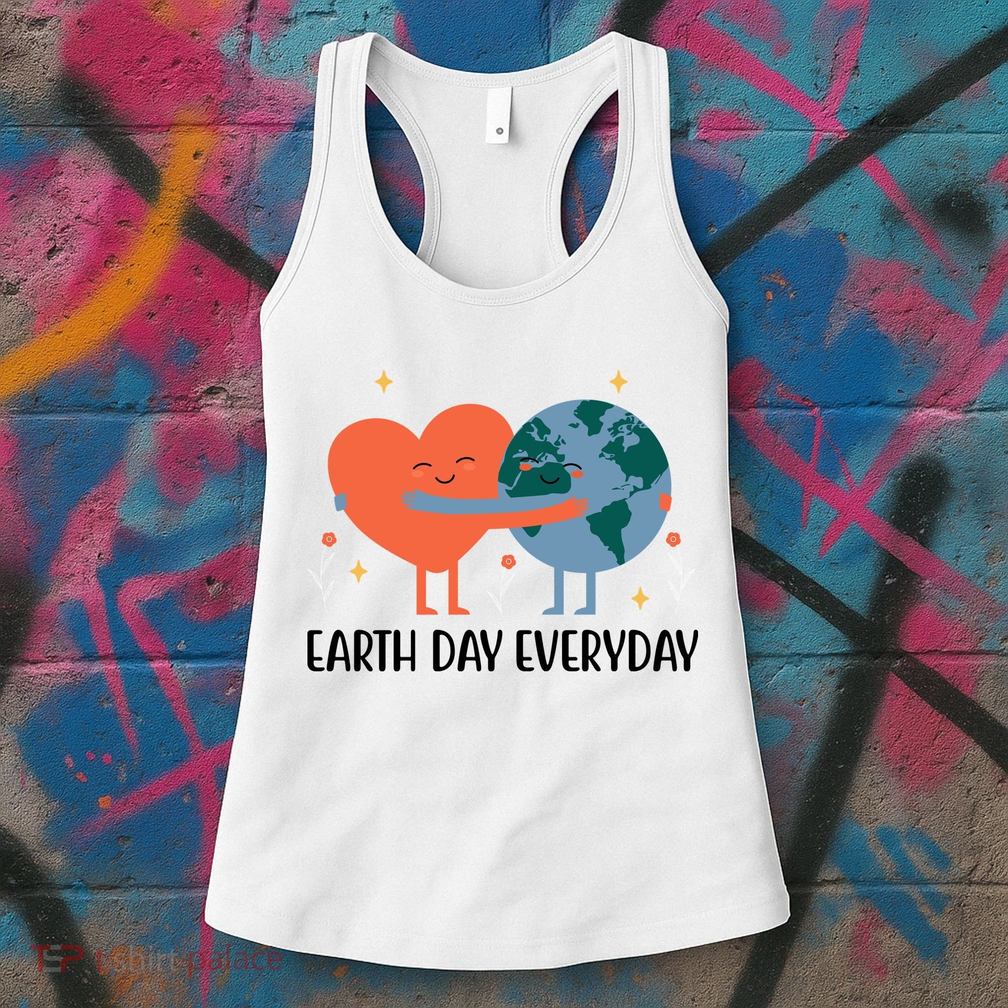 Earth Day Everyday Cute Heart Women's Tank Top