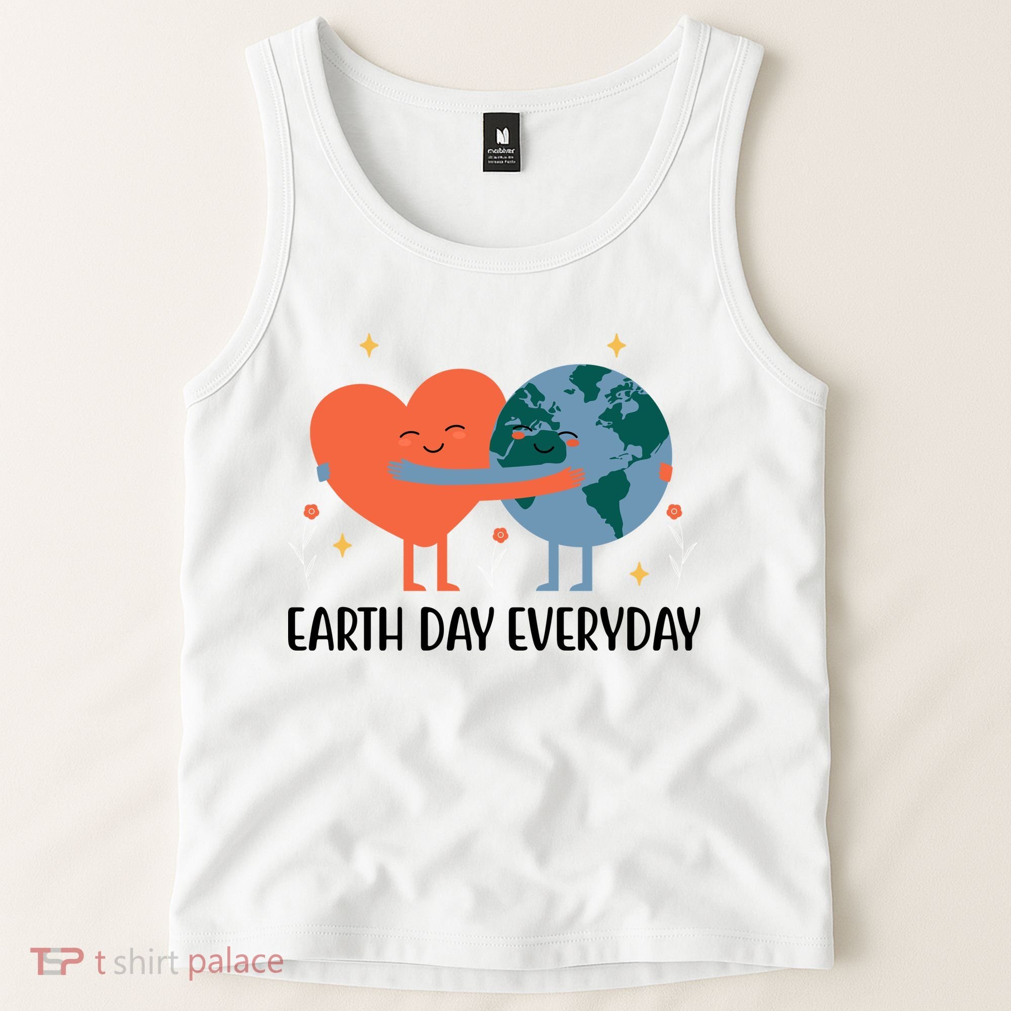Earth Day Everyday Cute Heart Tank Top