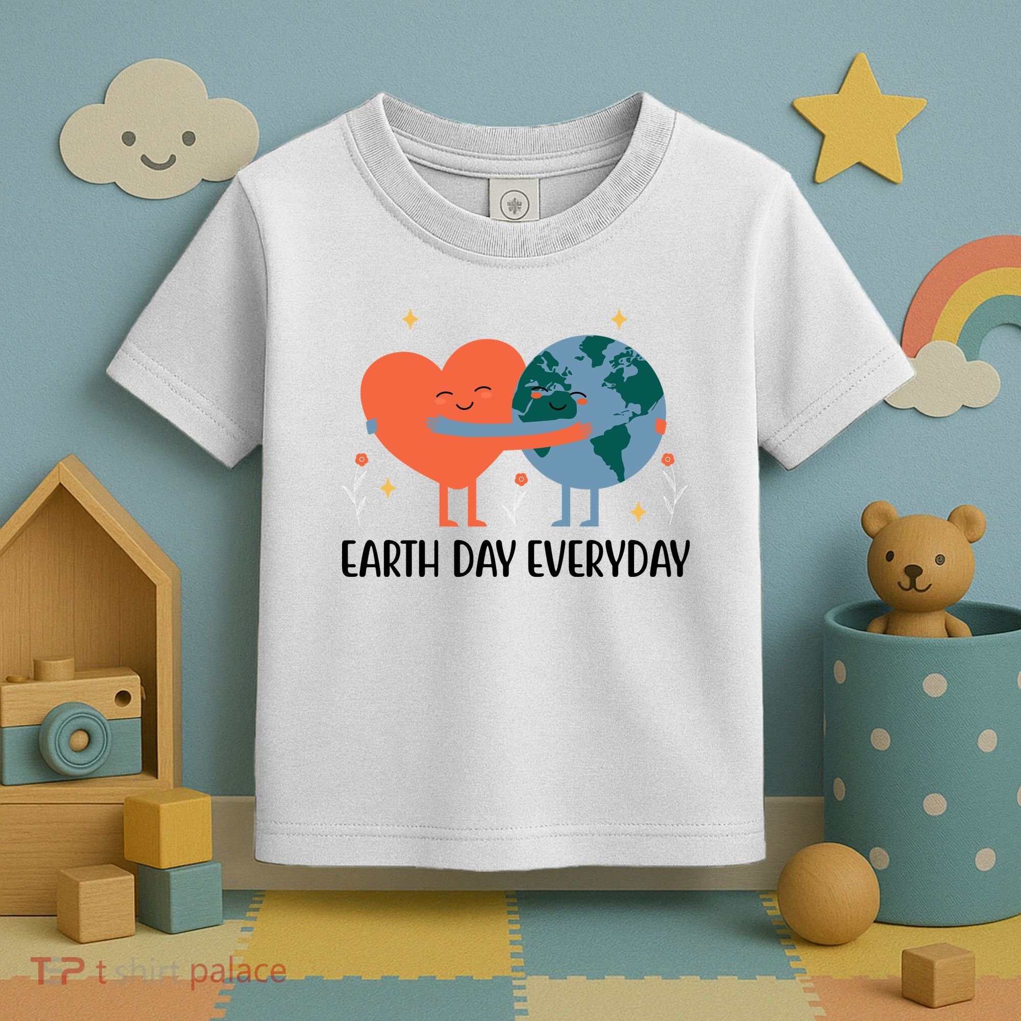 Earth Day Everyday Cute Heart Toddler T-Shirt