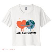 Earth Day Everyday Cute Heart Women's Crop Top Tee thumb 0