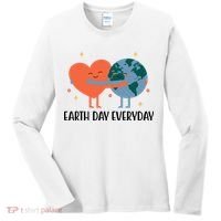 Earth Day Everyday Cute Heart Women's Long Sleeve Shirt thumb 0